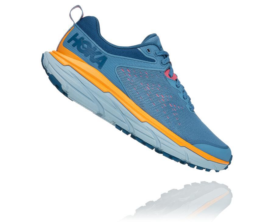 Zapatillas Trail Hoka One One Mujer - Challenger Atr 6 - Azules - MBC172348